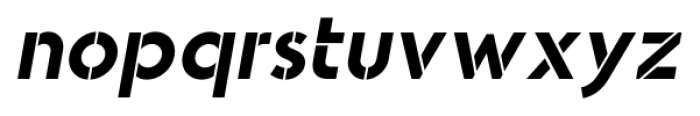 Odudo Stencil Semi Bold Oblique Font LOWERCASE