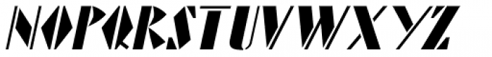 Odd Stencil Oblique JNL Font LOWERCASE