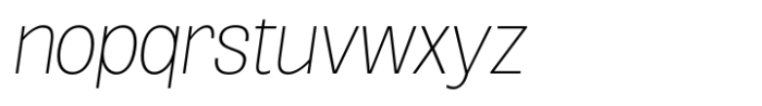 Oddlini Thin Condensed Obli Font LOWERCASE