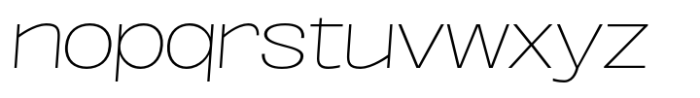 Oddlini Thin Ultra Expanded Se Obli Font LOWERCASE