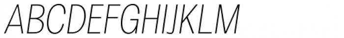 Oddlini Thin Ut Condensed Obli Font UPPERCASE