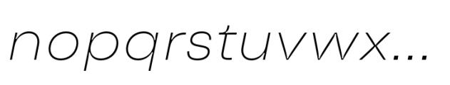 Oddval Hairline Italic Font LOWERCASE