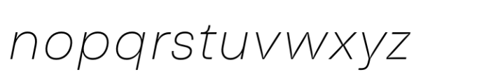 Oddval Text Hairline Italic Font LOWERCASE