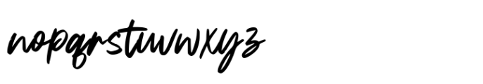 Odesya Brush Font LOWERCASE