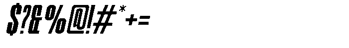 Odrine Bold Oblique Font OTHER CHARS