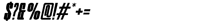 Odrine Extra Bold Oblique Font OTHER CHARS