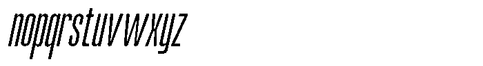 Odrine Light Oblique Font LOWERCASE