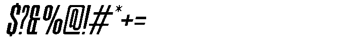 Odrine Medium Oblique Font OTHER CHARS