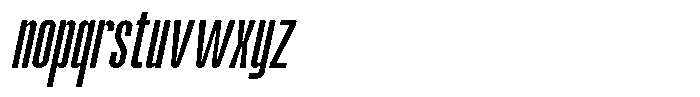 Odrine Medium Oblique Font LOWERCASE
