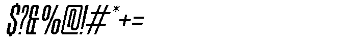 Odrine Oblique Font OTHER CHARS