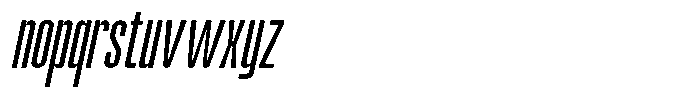 Odrine Oblique Font LOWERCASE