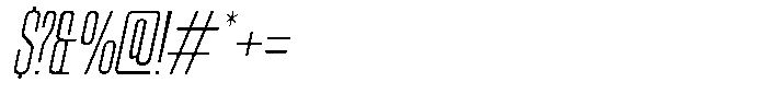 Odrine Thin Oblique Font OTHER CHARS