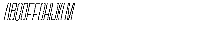 Odrine Thin Oblique Font UPPERCASE