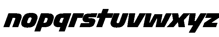 Oddity BlackItalic Font LOWERCASE