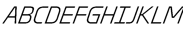 Oddity CondExtLtIta Font UPPERCASE