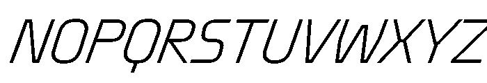 Oddity CondExtLtIta Font UPPERCASE