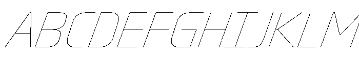Oddity CondHairlineIta Font UPPERCASE
