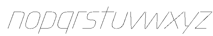 Oddity CondHairlineIta Font LOWERCASE