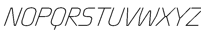 Oddity CondThinIta Font UPPERCASE