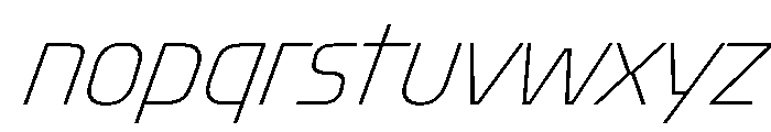 Oddity CondThinIta Font LOWERCASE