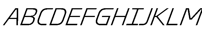 Oddity ExtraLightItalic Font UPPERCASE