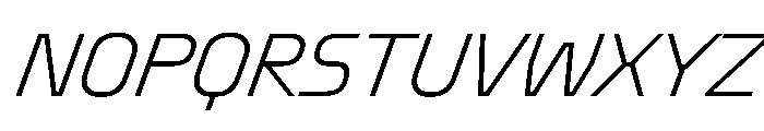 Oddity ExtraLightItalic Font UPPERCASE
