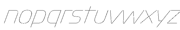 Oddity HairlineItalic Font LOWERCASE