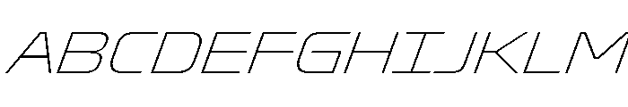 Oddity SemExpThinIta Font UPPERCASE