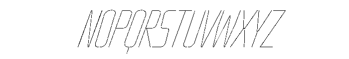 Oddity UCnHairlineIt Font UPPERCASE