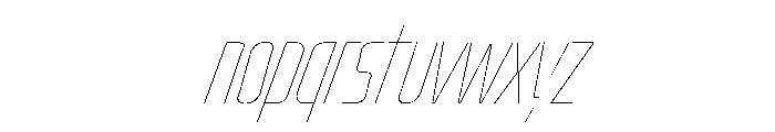 Oddity UCnHairlineIt Font LOWERCASE