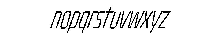Oddity UltraCondExtLtIta 9675491f Font LOWERCASE
