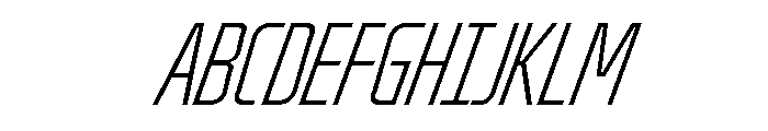 Oddity UltraCondExtLtIta Font UPPERCASE