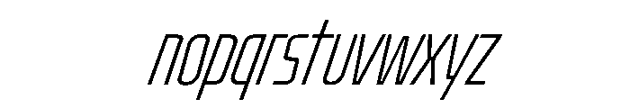 Oddity UltraCondExtLtIta Font LOWERCASE