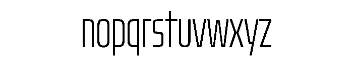 Oddity UltraCondExtLt Font LOWERCASE