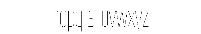 Oddity UltraCondHairline Font LOWERCASE