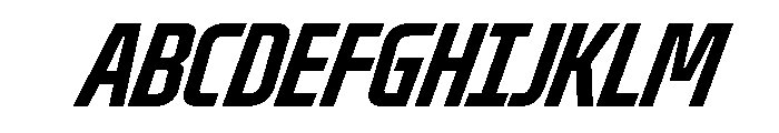 Oddity UltraCondSemBdIta Font UPPERCASE