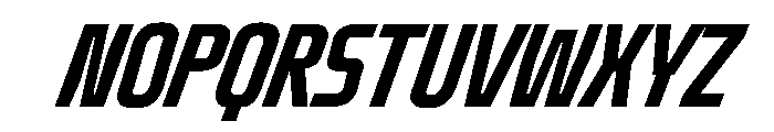 Oddity UltraCondSemBdIta Font UPPERCASE
