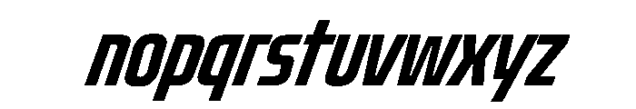 Oddity UltraCondSemBdIta Font LOWERCASE
