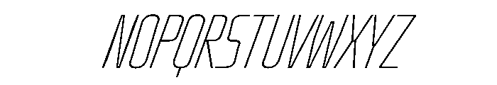 Oddity UltraCondThinIta Font UPPERCASE