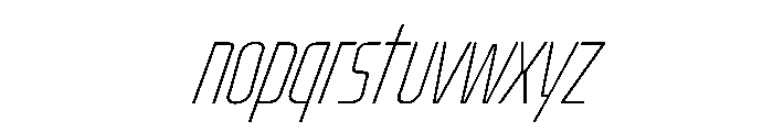 Oddity UltraCondThinIta Font LOWERCASE