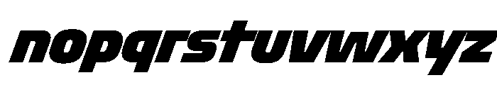 OddityVAR CondensedExtraBlackItalic Instance Font LOWERCASE