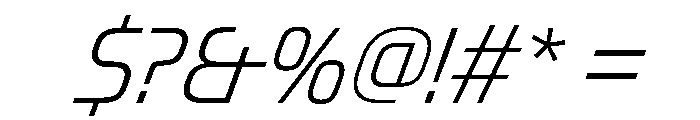 OddityVAR CondensedExtraLightItalic Instance Font OTHER CHARS