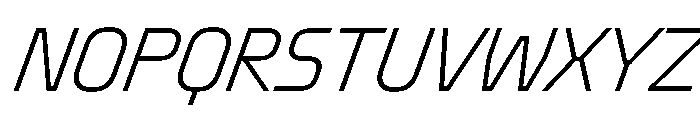 OddityVAR CondensedExtraLightItalic Instance Font UPPERCASE
