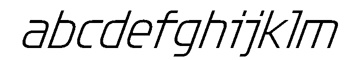 OddityVAR CondensedExtraLightItalic Instance FONT