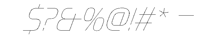OddityVAR CondensedHairlineItalic Instance Font OTHER CHARS