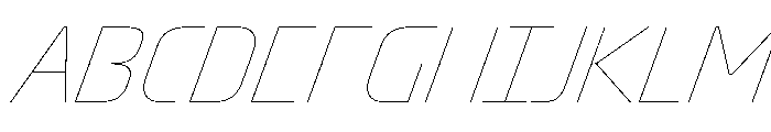 OddityVAR CondensedHairlineItalic Instance Font UPPERCASE