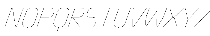 OddityVAR CondensedHairlineItalic Instance Font UPPERCASE