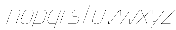 OddityVAR CondensedHairlineItalic Instance Font LOWERCASE
