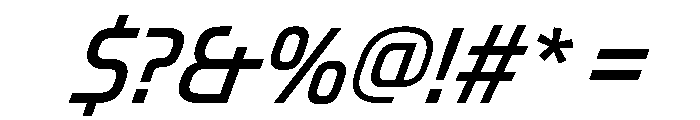 OddityVAR CondensedItalic Instance Font OTHER CHARS