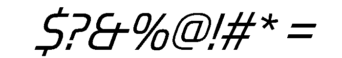 OddityVAR CondensedLightItalic Instance Font OTHER CHARS